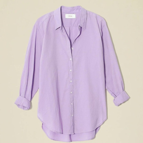 Xirena Beau Shirt in Cotton Poplin Wisteria - Picture 2 of 8